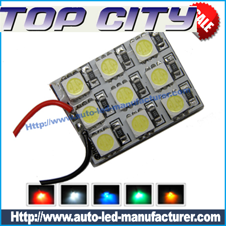 Topcity 9-SMD 5050 3*3 CM LED PCB Panel Lights, Dome Lights, Interior Panel Lights,Accent Lights - Car LED Interior Panel Lights